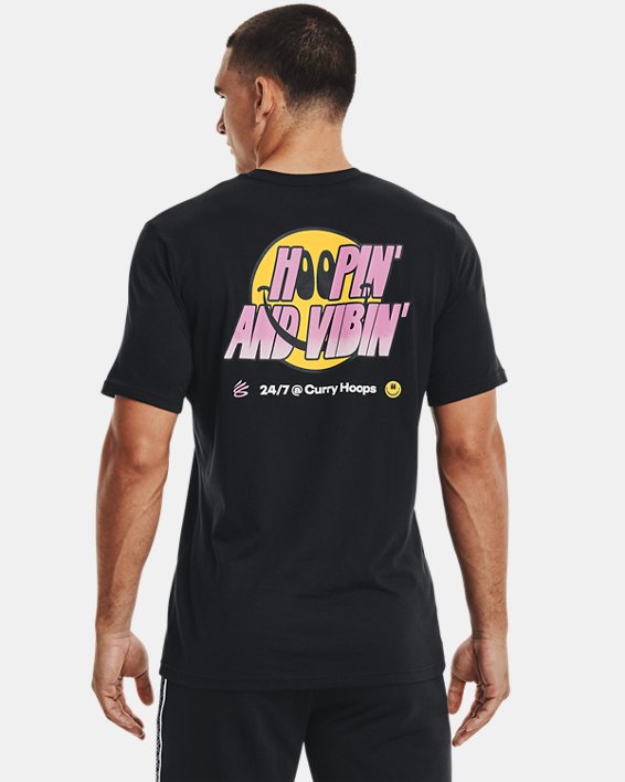 男士Curry Hoop Vibes T恤, Black, pdpMainDesktop image number 0